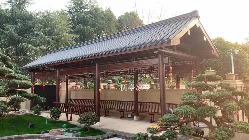 菠萝格防腐木长廊