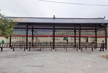 湖南邵阳养老院安装的树脂瓦长廊