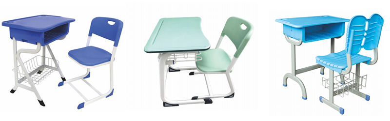 固定式塑钢升降课桌椅