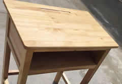 单人实木课桌椅图片及尺寸介绍