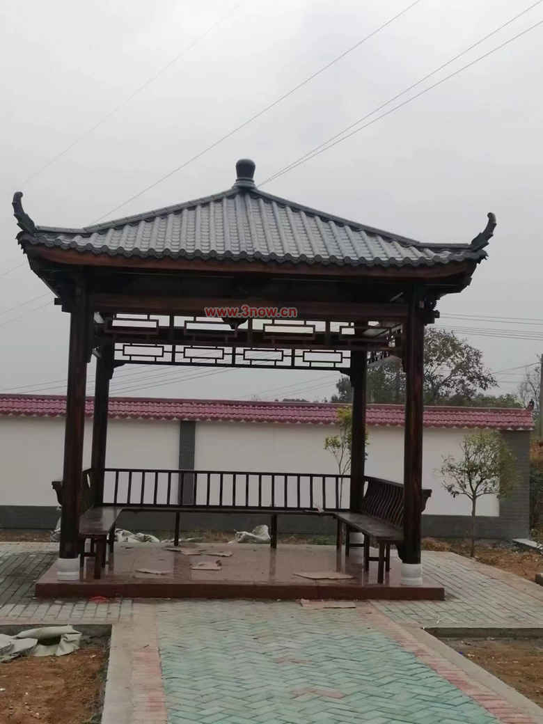 四角凉亭图片
