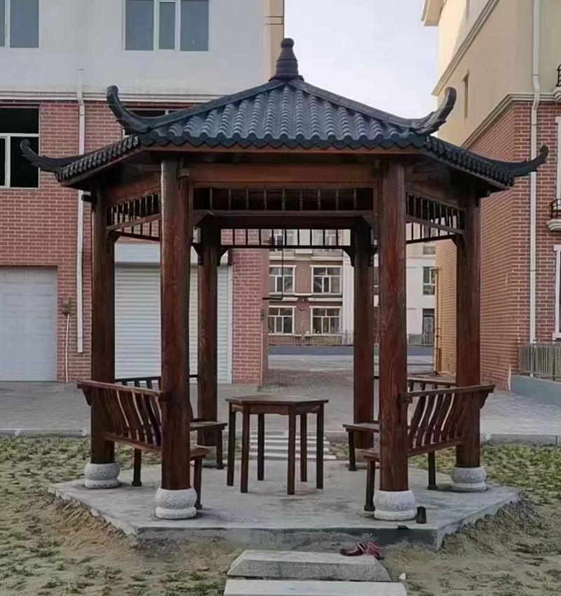 木质凉亭